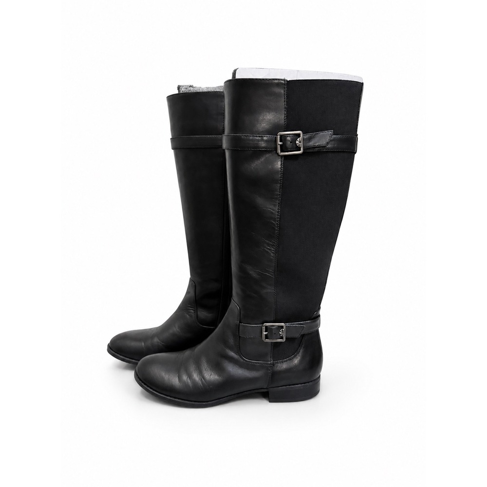 Mizrahi Beautiful, Women's Black Tall Buckle Riding Boots